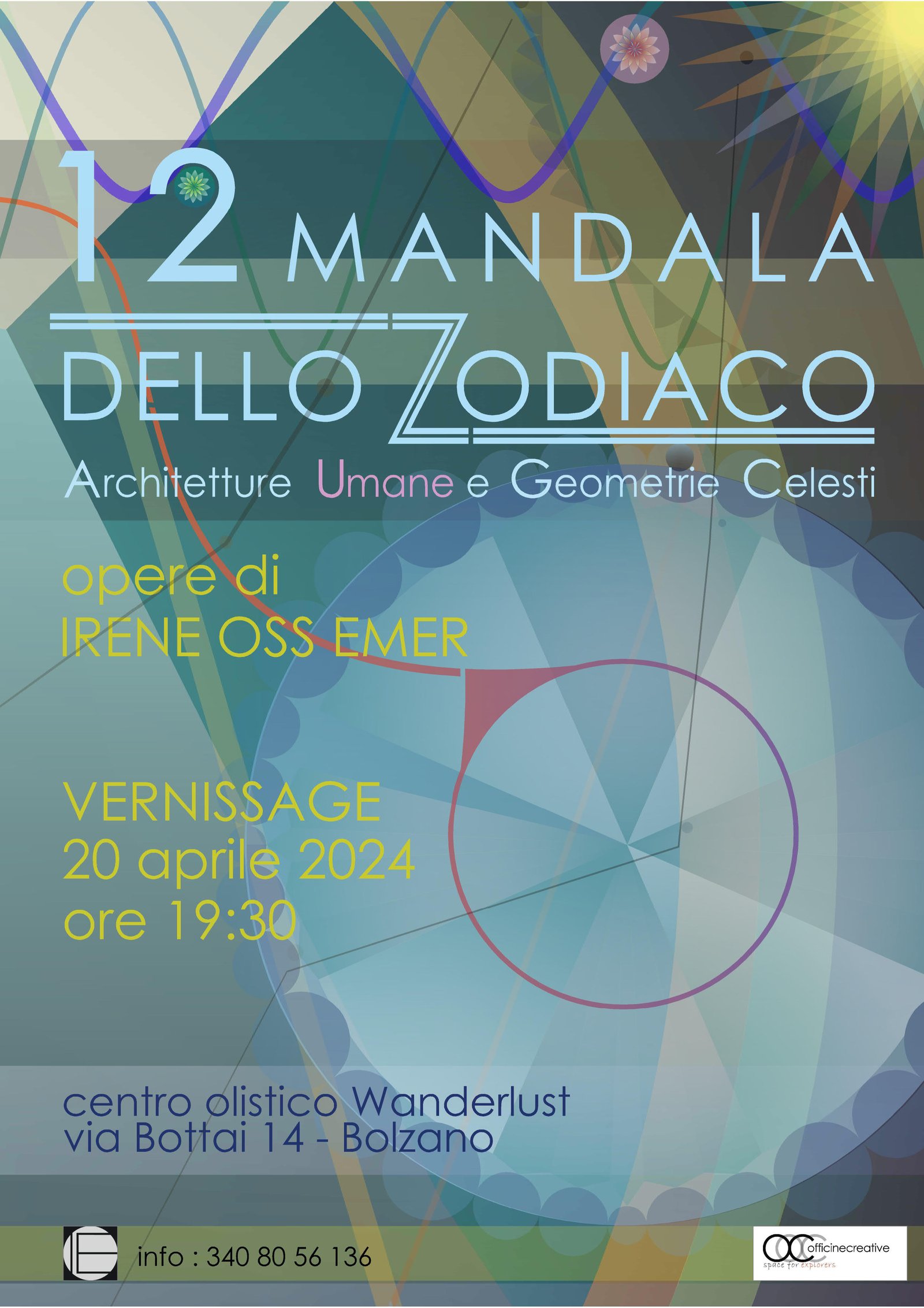 Locandina: 12 mandala dello Zodiaco, 20 aprile 2024